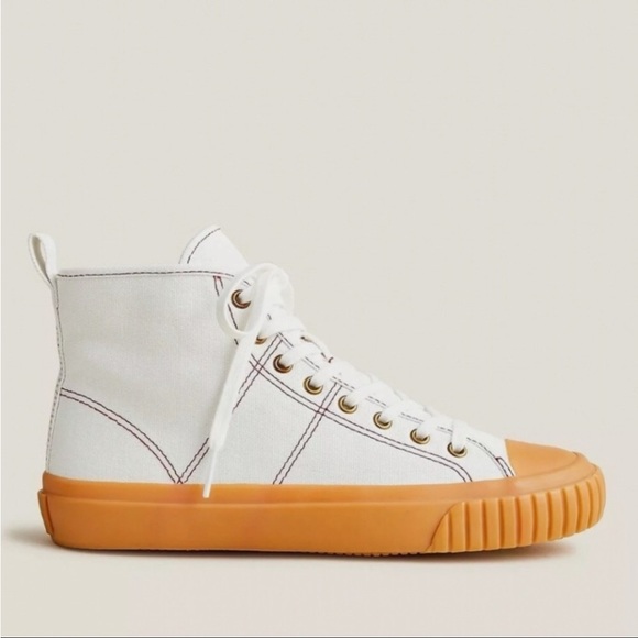 J.Crew classic high-top sneakers, NWT, size 7, Color: IVORY GUM - Picture 8 of 11